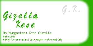 gizella kese business card